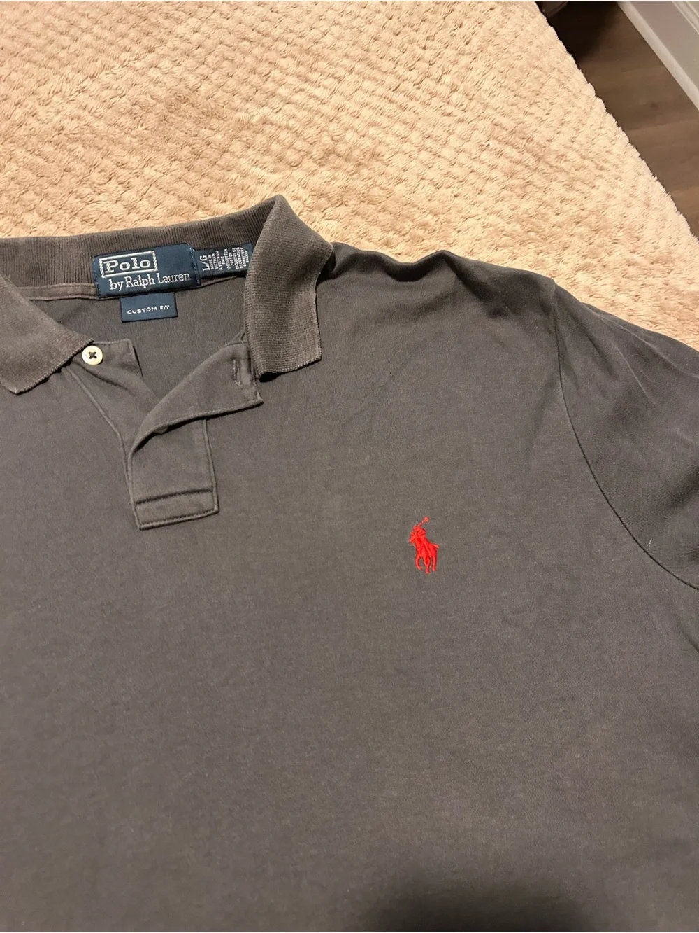Polo by Ralph Lauren Men's Polo Shirt in Charcoal